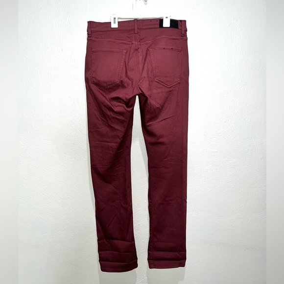 7 For All Mankind Live Sport Slimmy Burgundy Red Jeans Women Size 33 - Picture 3 of 7